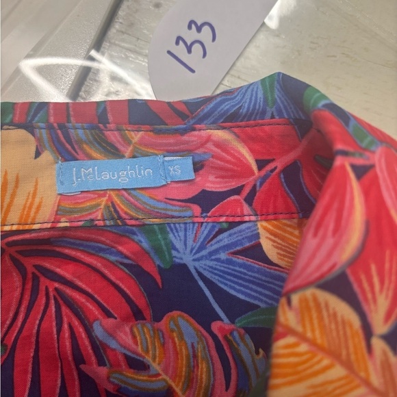 J McLaughlin Colorful Lois Blouse Long Sleeve Button Up Shirt Size XS Maximalist - Picture 6 of 7